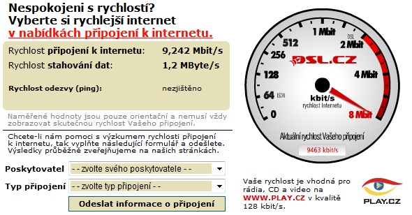 rychlost adsl